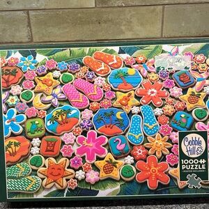 Cobble Hill 1000 Piece Puzzle with Colorful Cookie Design Complete